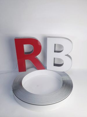 30 মিটার চ্যানেলম সাইন ইনডোর আউটডোর চ্যানেল লেটার ট্রিম ক্যাপ